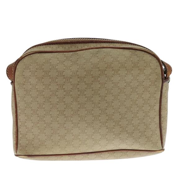 CELINE Macadam Canvas Shoulder Bag Beige - Picture 3 of 13